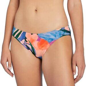 KONA SO ORANGE MULTICOLOR MEDIUM COVERAGE HIPSTER BIKINI BOTTOM SIZE LARGE NWT